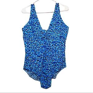 Bleu Ice Blue One-piece Swimsuit, Size 20
